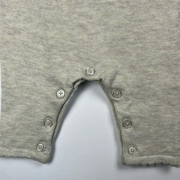 Edgehill Collection Long Sleeve Sweater Knit Coverall with Lace collar 6M - Picture 3 of 5